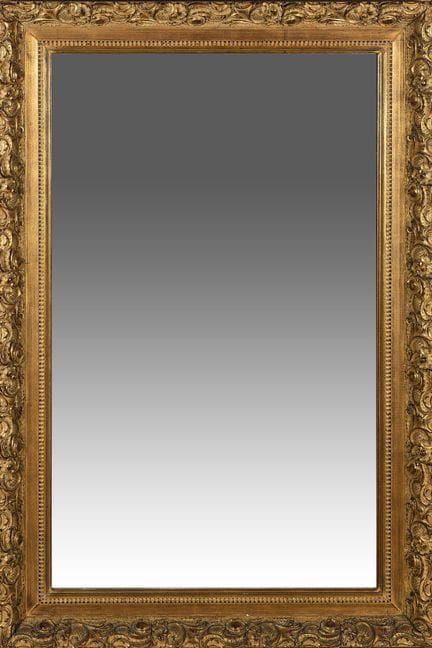 Mirror made of gilded wood. Mid-20th century. 143x