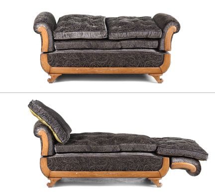 Chaise longue upholstered by Gastón and Daniela. E