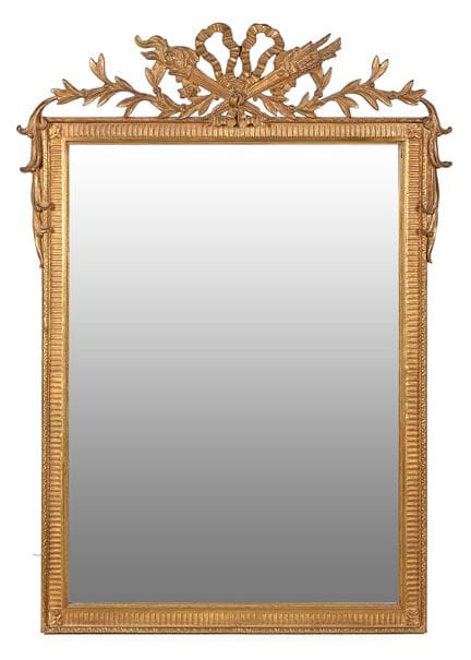 Mirror made of gilded wood. Mid-20th century. 100x
