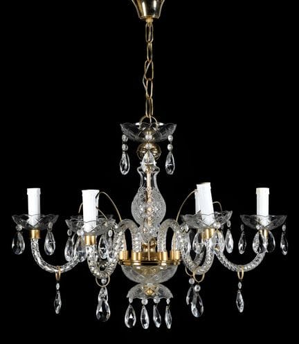 Crystal ceiling lamp. Early 20th century. 70x60 cm