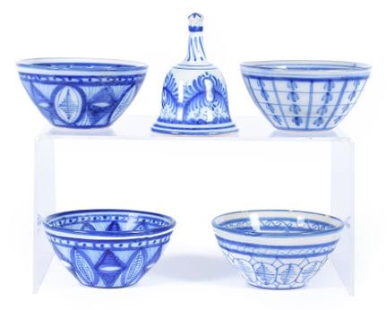 Set consisting of five pieces made of Figás cerami