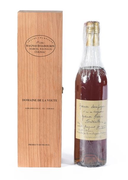 Bottiglia di cognac Ragnaud Sabourin. "Grande Cham
