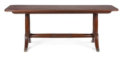 Wooden dining table. Mid-20th century. 75x200x94 c