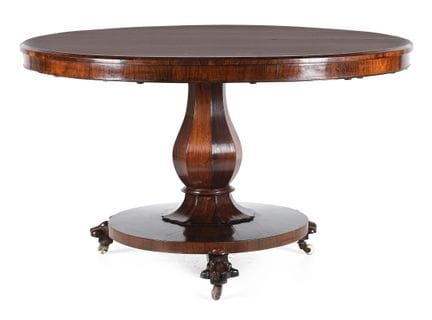 Table Tip-Top en bois de palosanto. Style Régence.
