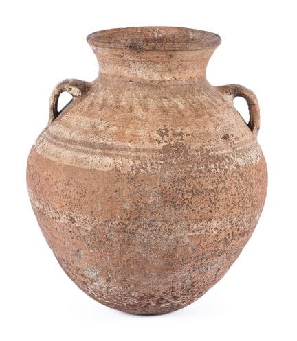 Vase en céramique populaire du XIXe siècle. 27 x 2
