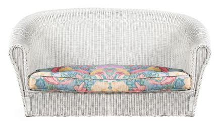 Wicker garden sofa. Mid-20th century. 83x180x90 cm