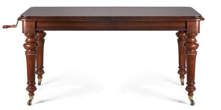 Table de salle à manger à rallonge avec manivelle,