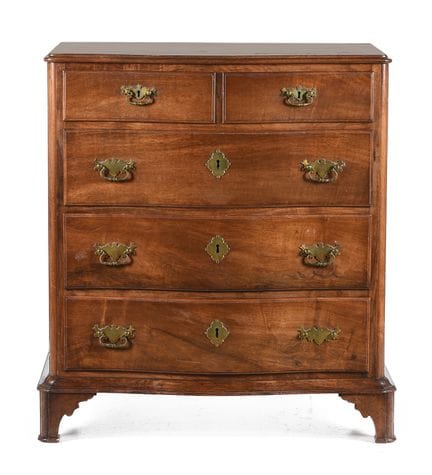 Chest of drawers made of walnut. 1930s. Early 20th