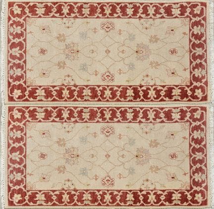 Pair of wool rugs. Mid-20th century. 130x69 cm