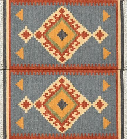 Pair of wool rugs. Mid-20th century. 115x65 cm