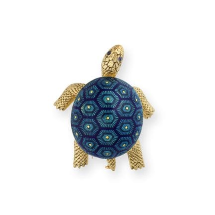 BOUCHERON: BROCHE «TORTUGA» DE ESMALTE Y ZAFIRO
Co