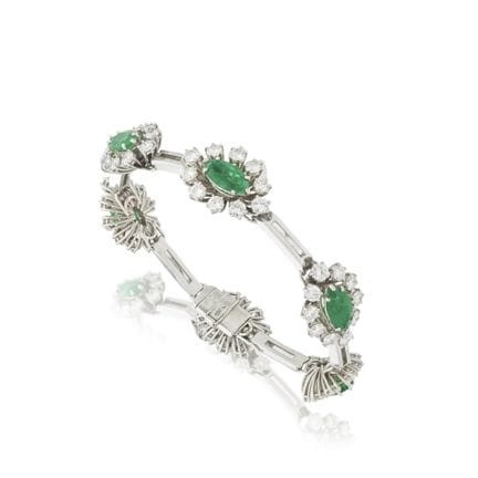 PULSERA DE FLORES CON ESMERALDAS Y DIAMANTES
Forma