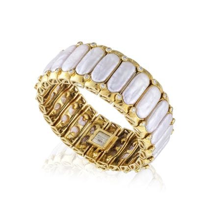 MIKIMOTO: PULSERA DE NÁCAR Y DIAMANTES
Pulsera fle