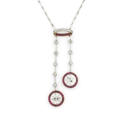 LACLOCHE FRÈRES: COLLAR «NÉGLIGÉ» DE RUBÍES Y DIAM