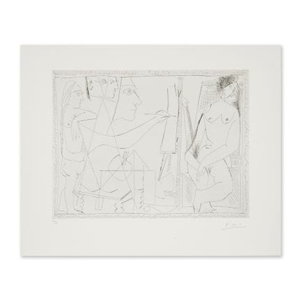 PABLO PICASSO (1881-1973)
Peintre et modèle, avec 