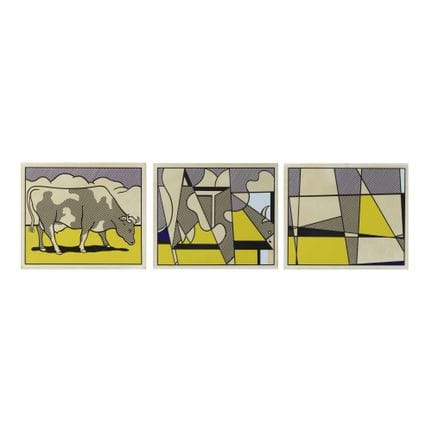 ROY LICHTENSTEIN (1923-1997)
Cow Triptych (Cow Goi