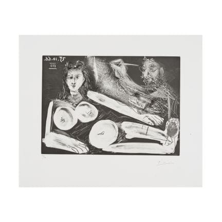 PABLO PICASSO (1881-1973)
Peintre et modèle au col