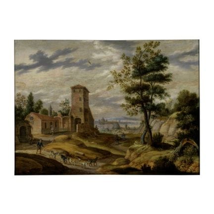 Isaac van Oosten (Anversa 1613-1661) Paesaggio ita