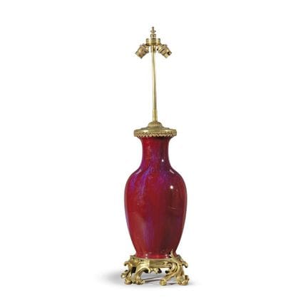 Vaso a balaustra in porcellana cinese “sangue di b
