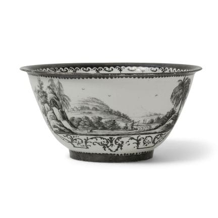 迈森“Hausmaler”风格瓷碗，约1725-30年 迈森“Hausmaler”风格废料碗，约17