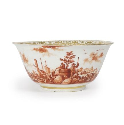 迈森瓷碗，约1730年 迈森废料碗，约1730年