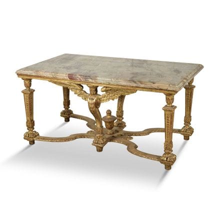Importante e raro tavolino da salotto in legno dor