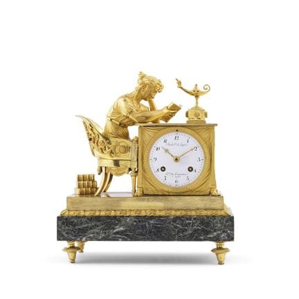 Orologio figurativo d'epoca Impero raffigurante "L