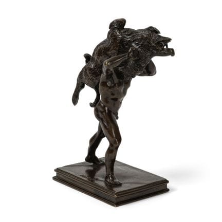 Antoine Louis Barye (1795-1875) Gruppo in bronzo r