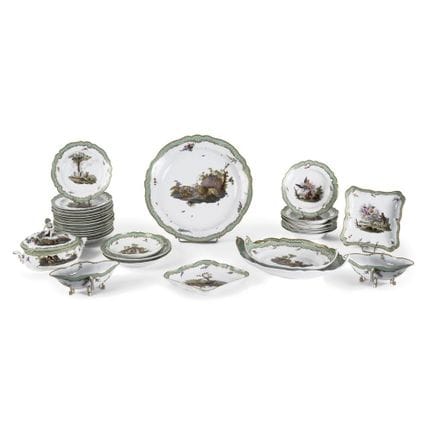 Servizio da tavola in porcellana di Meissen decora