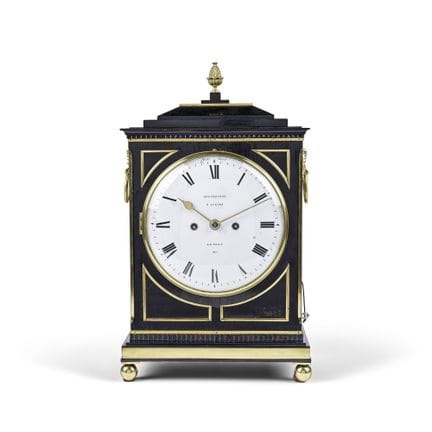 Orologio da tavolo inglese con suoneria, in legno 