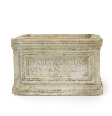 Urna cineraria in marmo, Roma, I-II secolo d.C. ci