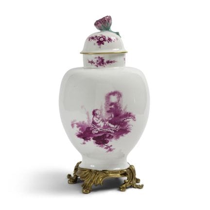 Vaso con coperchio in porcellana di Meissen, 1770 