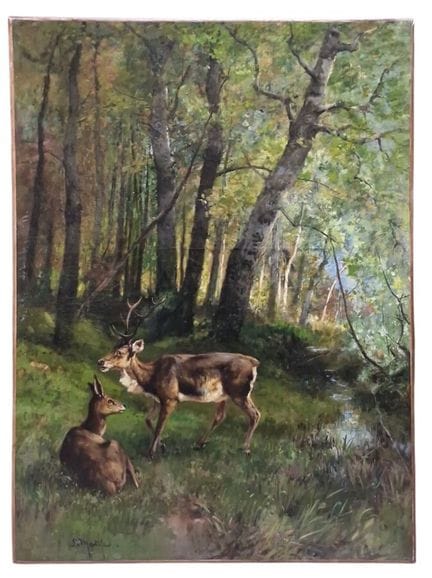 Louis Rémy MATIFAS (1847–1896), Hirsch und Hirschk
