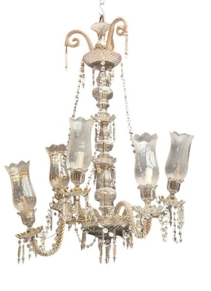 BACCARAT (dans le goût de), Lustre en cristal tors