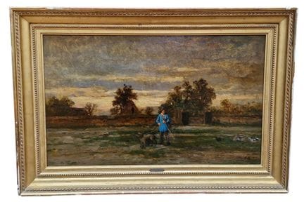 Jules Veyrassat (1828–1893), Bauer und sein Hund. 