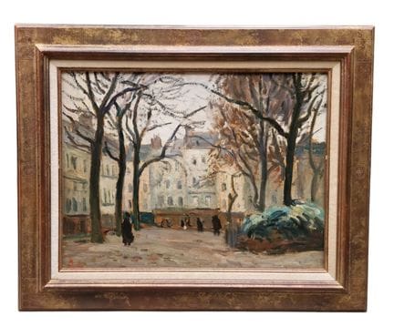 Léonard BORDES (1898–1969) „Platz in Rouen“ Öl auf