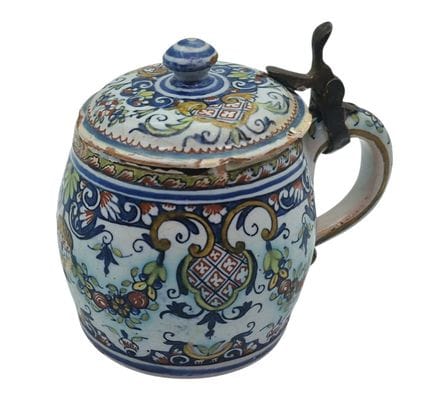 ROUEN (maiolica), contenitore per senape a forma d
