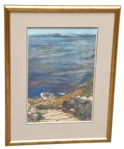 Jean MARC (1924–2008), „Strand mit Figuren und Hun