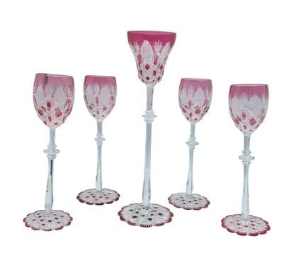 BACCARAT, Modell „Tsar“: 4 Weingläser und 1 Wasser