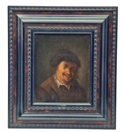 18世纪佛兰德画派。阿德里安·范·奥斯塔德（1610—1685）的追随者。作品《男子肖像》，木板油画