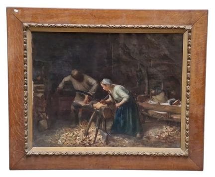 Victor MENARD (1857–1930), „Die Holzschuhmacher be