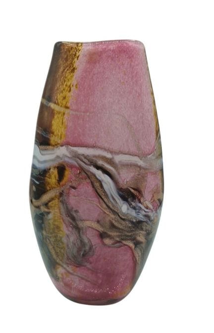 Michèle LUZORO (geb. 1949), Vase aus Glas mit Gold