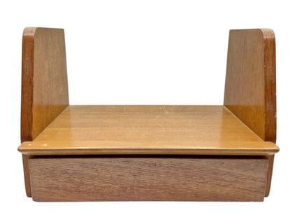 Marcel GASCOIN, varnished oak veneer shelf with on