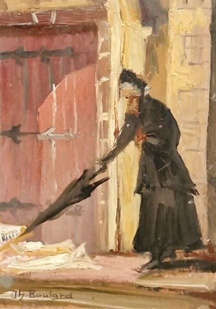 西奥多·布拉尔（1887-1961），《虔诚的女子》，木板油画，左下角签名，18 × 13 厘米