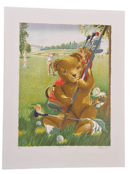 Daniel AUTHOUART (1943), «El golfista», litografía