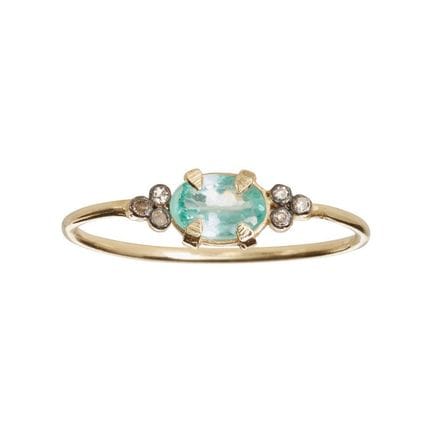 5. Oktober 
Ring „Elia green“ 

585er Gelbgold, Ap