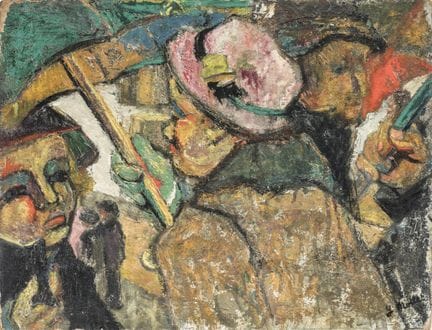 Yvonne Mottet (French, 1906–1968) 
"The Umbrellas"