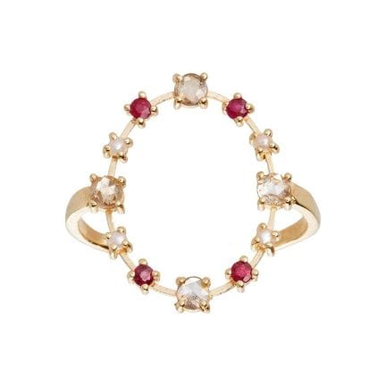5. Oktober 
Ring „Ravi multi“ 

585er Gold, Rubine