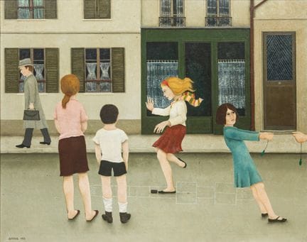 Roger Amand (francese, 1931-2005) 
"La marelle", 1