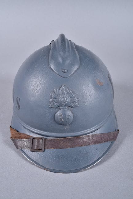 Adrian M/15 helmet with M/15 infantry insignia. Sh
